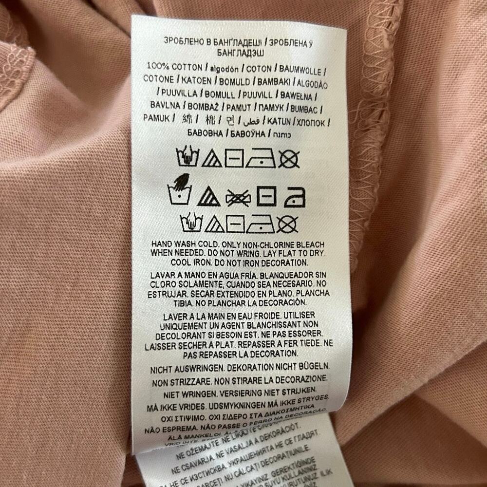 GUESS Rhinestone Logo Tee Y2K Baby Tee McBling Glam Graphic Pink Women Large - Picture 4 of 5